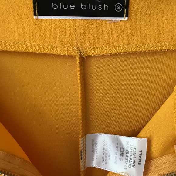 60's 70's Yellow High Waisted Pant NWOT - Picture 4 of 4